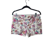 a.n.a A New Approach Women&#39;s Floral Twill Short Size 8 Pockets Pink Oran... - £14.45 GBP