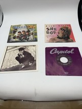 80s Music Lot Of 4 45rpm Records With Sleeves Cyndi Lauper Stray Cats - £13.20 GBP