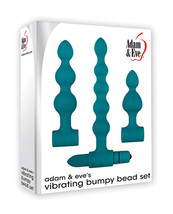 Adam &amp; Eve Vibrating Anal Bumpy Bead Set - Teal - £45.60 GBP