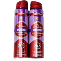 2 Pack Old Spice Knockout Amber &amp; Oak Antiperspirant Spray 4.3oz - £23.59 GBP