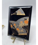 Vintage Lacquerware Address Book Vintage New Old Stock Black Gold Japane... - $39.51 CAD