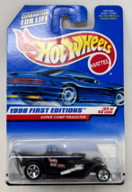 Vintage 1998 Hot Wheels First Editions Super Comp Dragster Three Tampo V... - $5.95