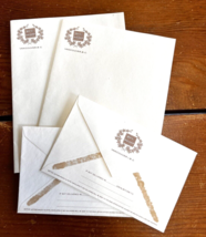 4 PC Vintage Hotel Vancouver BC Stationery  &amp; Envelopes Maple Leave Garland - £9.80 GBP