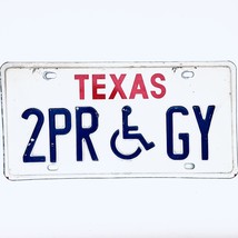  United States Texas Base Disabled License Plate 2PR GY - £13.17 GBP