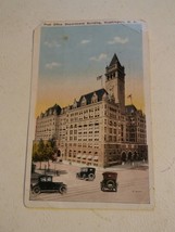 015  Vintage Post Office Building Washington DC Postcard 2 Cent Stamp Color - £3.17 GBP
