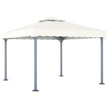 Gazebo Cream Aluminum 118.1 x 118.1 in UV-resistant materials - $8,101.54 MXN