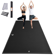 VEVOR Exercise Mat 12×6 ft Non-Slip High-Density Bag Strap Pilates Floor - $130.99