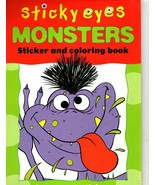 Sticky Eyes Monsters Sticker and Coloring Book - Includes 50 Stickers - £3.07 GBP