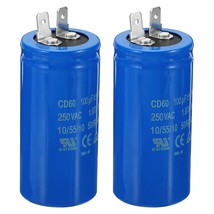 Patikil Cd60 Run Capacitor, 2 Pack 100Uf/Mfd 250Vac 15% Tolerance 50/60H... - $578.71 MXN