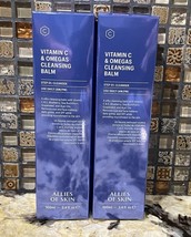 Bundle 2 Allies of Skin Vitamin C Omegas Cleansing Balm 100ml 3.4oz each... - $31.68