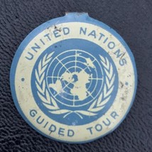 United Nations Fold Over Pin Vintage Guided Tour Souvenir New York - $10.01