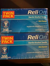 Reli On Twin Pack 400 Sterile Alcohol Swabs Two Ply Skin Cleanser  - $12.19