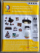 SUBLIMATION HEAT TRANSFER PAPER A4 (210x297mm) 100 sheets 110gsm - €10,66 EUR
