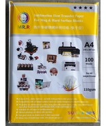 SUBLIMATION HEAT TRANSFER PAPER A4 (210x297mm) 100 sheets 110gsm - $16.53 CAD