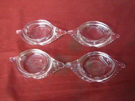 Vintage Glasbake Crab Deviled Imperial Glass Baking Shell Clear Dishes Set - £23.45 GBP
