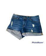 BDG Urban Outfitters Mid Rise Alexa Blue Denim Jean Shorts Distressed Cu... - $14.01 CAD