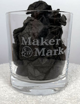 Makers Mark S IV Bourbon Whisky Etched Logo Glass 8 oz  - £17.86 GBP