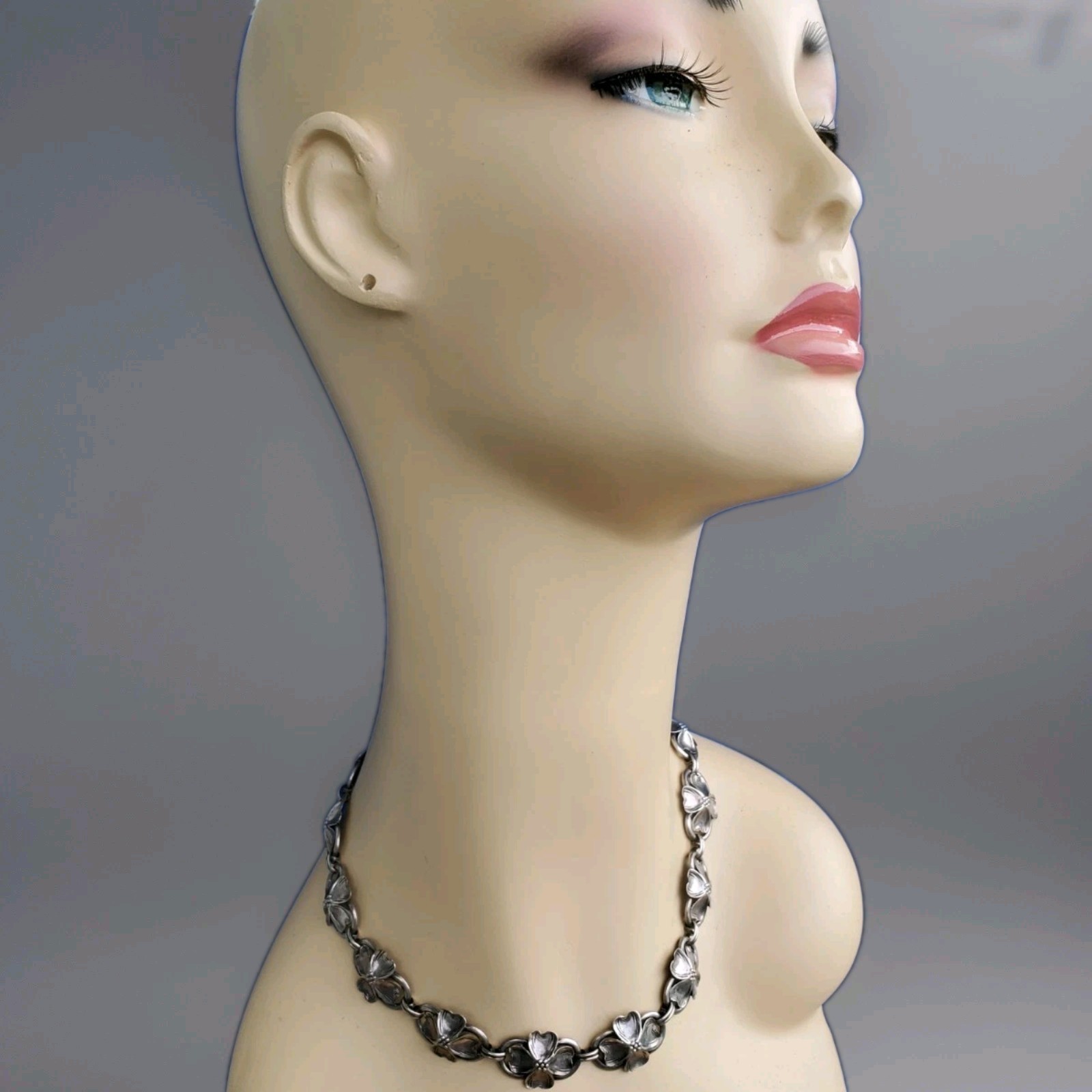 DANECRAFT 925 Sterling Silver Antique Art Deco Ornate Book Chain Necklace 16" Item image 3
