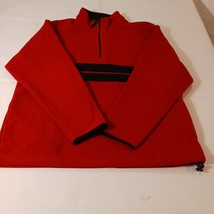 Preswick & Moore Men's Red 1/4 Zip Pullover Sweatshirt Measured Chest 48" image 9