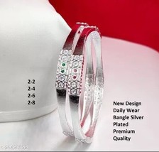 Indian Women Silver Oxidized Bangles/ Bracelet Set Fashion Wedding Jewelry Gift - £27.02 GBP