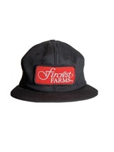 Vintage Fircrest Farms Black Red Trucker Hat Cap Snapback 80s 90s VTG Horizon - £9.25 GBP