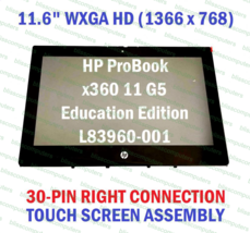 Hp Pro Book x360 G5 Ee 11.6&quot; Touch Screen Digitizer Bezel Replacement - $140.25