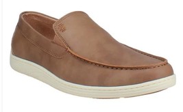 Izod Mens Shoes Tan Loafer Slip-On Memory Foam Padded Collar Durable Out... - $54.99