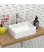 J-Family 14.5&#39;&#39; X 10.6&#39;&#39; Bathroom Small Vessel Sink Above Counter White - £53.66 GBP