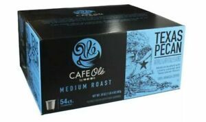 HEB Cafe Ole Texas Pecan Single Serve Medium Roast Coffee 54 count K Cups - $57.39