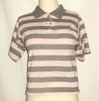 RHUMBA pink &amp; gray, short-sleeve, 3-button, collared polo shirt Size PS - $1.99