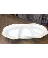 Dish Princess House Pavillion White 3 Part Divided Relish Dip Sauce - €14,49 EUR