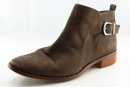 Steven by Steve Madden Boot Sz 7.5 M Short Boots Almond Toe Brown Leather Women - £20.08 GBP