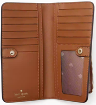NWB Kate Spade Dumpling Large Slim Bifold Wallet Brown Leather KA575 Gift Bag FS - £53.80 GBP
