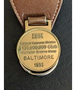 1983 IBM National Accounts $100,000,000 Club Baltimore Medallion Key Chain - $37.39
