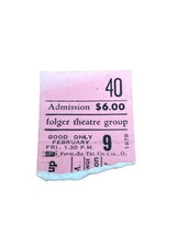 RICHARD III FOLGER THEATRE GROUP 1979 TICKET STUB 2/9/1979 WASHINGTON DC... - $15.00