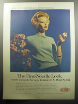 1957 Du Pont Nylon Advertisement - Darlene Sweater - The fine-needle look - £14.65 GBP