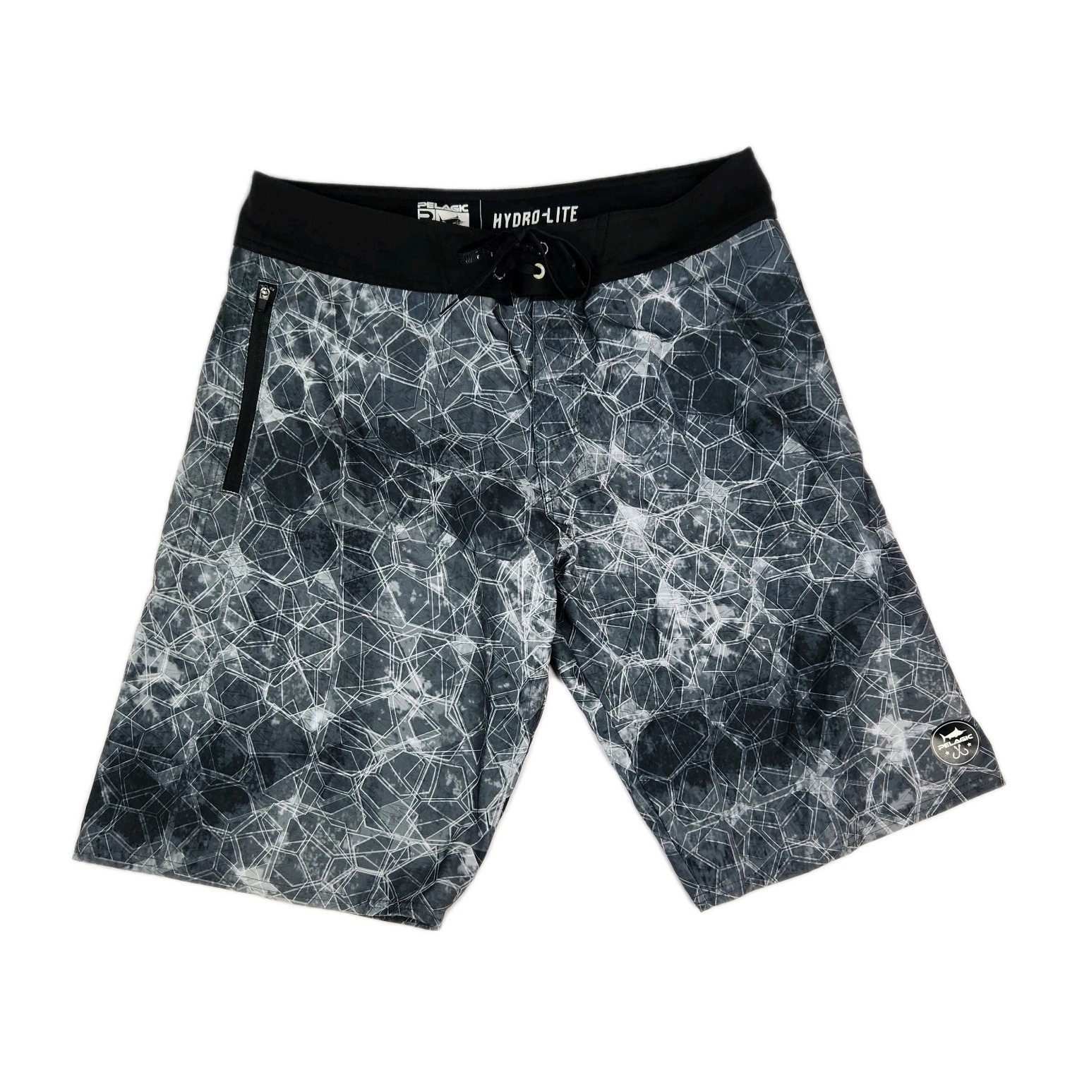Pelagic Hydro-Lite Boardshorts Mens Size 33 Black Hex Swim Bottoms - $44.54