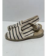 ARTESANIA Women navy/Cream striped Espadrille Summer Sandals EU 37 US 6.... - £23.22 GBP