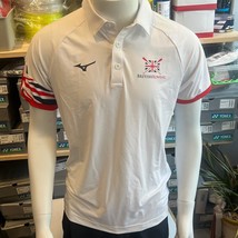 Mizuno GBR Polo Short-Sleeved T-Shirt Men&#39;s Sports Tee [US:M/100] NWT 32... - £50.26 GBP