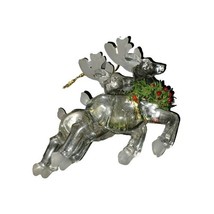Vintage Christmas Ornament Acrylic Double Reindeer Frosted Feet Antlers ... - $8.99 Vintage Christmas Ornament Acrylic Double Reindeer Frosted Feet Antlers ... - $8.99