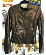 KENNA-T Kupfer Sparkle Leder Rennen/Motorradjacke GRÖSSE S - $156.05