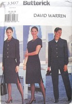 Butterick Sewing Pattern 3307 Jacket Dress Pants Suit Misses Size 14-18 Career  - $8.96