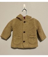 Dip Light Brown Sherpa Hooded Jacket, Fully Lined - Size 6-12 months (GUC) - £5.47 GBP