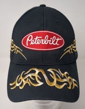 Vintage Peterbilt Truck Hat Y2K Baseball Cap Embroidered Tribal Tattoo Black - £23.73 GBP