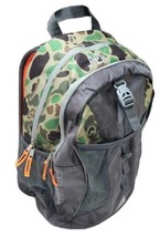 L.L. Bean Explorer Camo Print &amp; Orange Backpack Camouflage Pattern Book Bag - £22.40 GBP