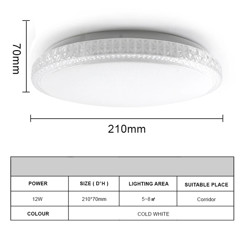 220V LED Ceil Lamp  Ceiling Chandelier Cold Warm White  for room Bathroom - £146.92 GBP