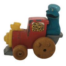 Playskool Sesame Street Toy Train Cookie Monster Conductor Vintage 1980s Muppets - £3.18 GBP