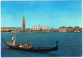 Postcard Venice Saint Marcus Dock &amp; Gondola Panorama Italy - £2.84 GBP