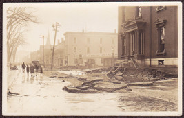 Montpelier, VT 1927 Great Flood RPPC - Damage Outside Vermont Mutual Bank - £12.58 GBP