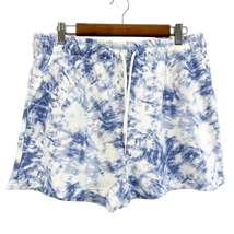 NEW H Halston Studio Womens M Tonal Tie Dye Riviera Shorts Blue White Te... - £19.25 GBP